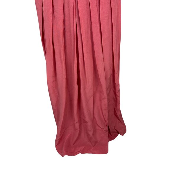 Karin Stevens Vintage Pink Dress Lace Collar Pleated Skirt Short Sleeve Size 12 - Picture 6 of 13